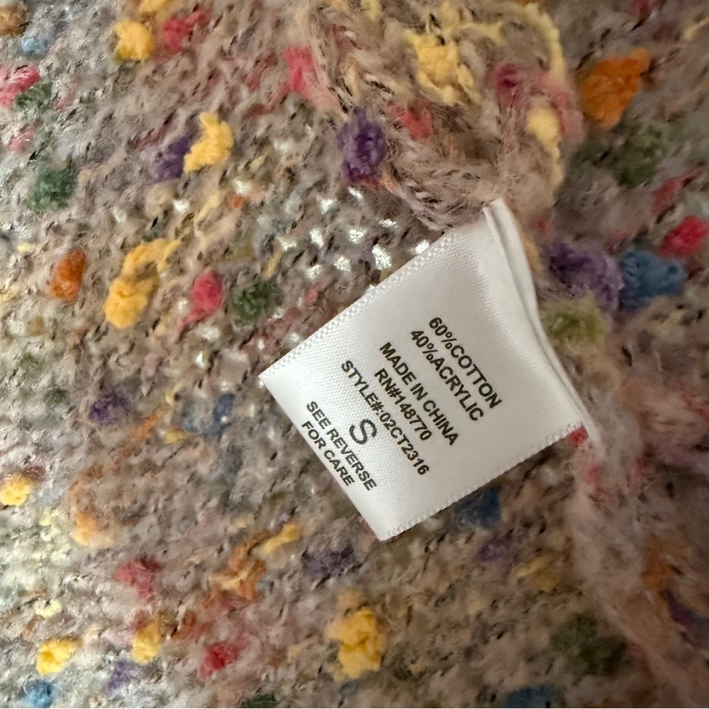 NWOT • Sienna Sky Colorful Confetti Chunky Knit Cardigan - Picture 5 of 7